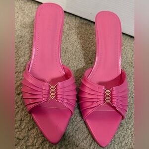 Pink Heeled Sandals
